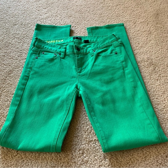 J. Crew Matchstick Kelly Green Jeans - Sz 26 - Picture 3 of 10